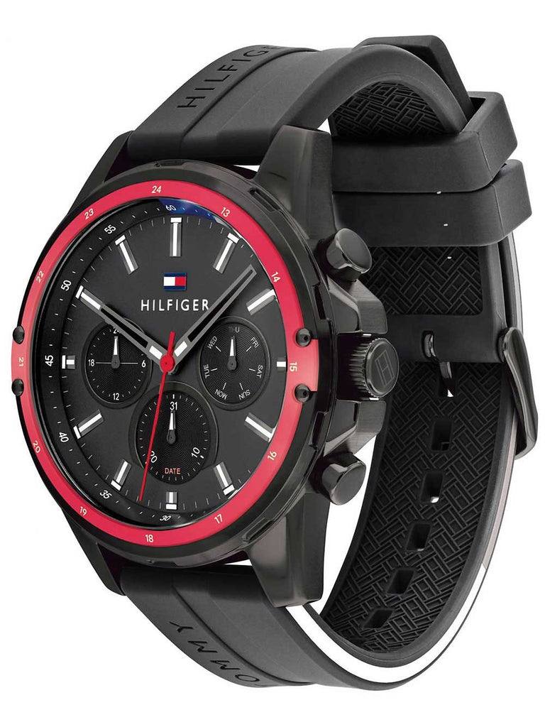 Montre Homme Tommy Hilfiger Multifonction – Bracelet Silicone (Rouge ou Noir) - Image 4