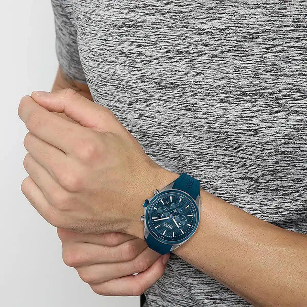Montre Hugo Boss Distinct Chronographe Homme - Bracelet Silicone - Image 3