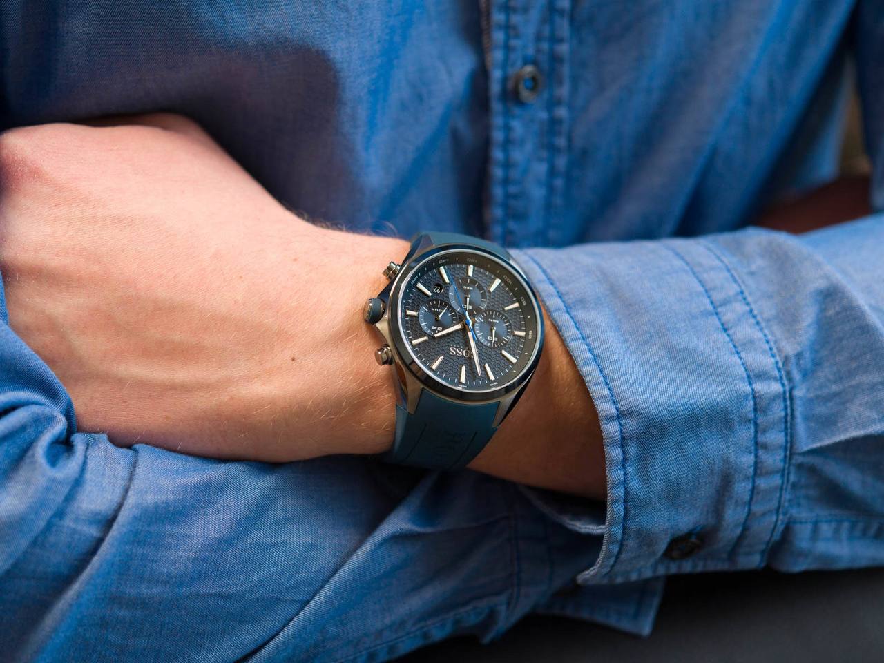 Montre Hugo Boss Distinct Chronographe Homme - Bracelet Silicone - Image 2